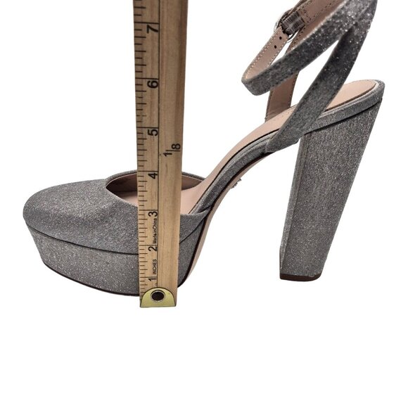 Antonio Melani Born on Fifth Size 7.5 Liv Metallic Glitter Platform Pumps 667 - Picture 6 of 11